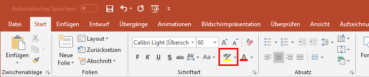 PowerPoint 2019 Textmarker verwenden