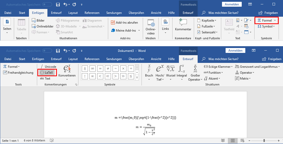 word-2019-latex-formeln