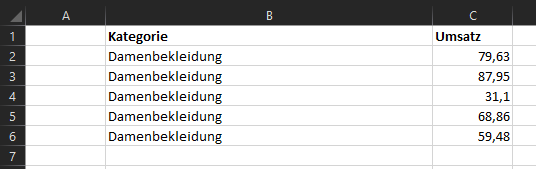 Suchen und Ersetzen Ergebnis