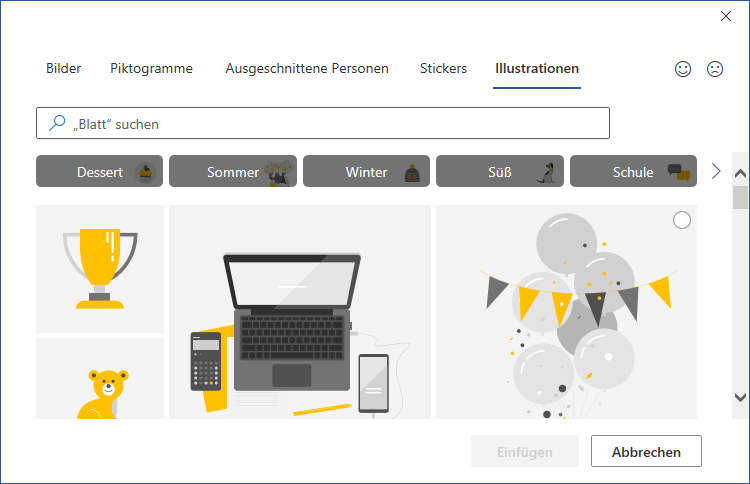 Office 2021 Illustrationen in der neuen mediensammlung